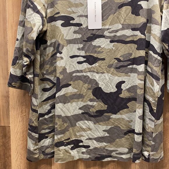 Carolina Belle NWT Olive green Camo Tunic - Picture 4 of 4